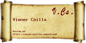 Viener Csilla névjegykártya